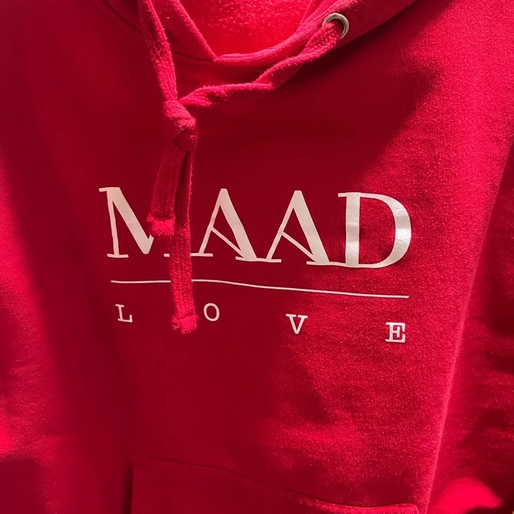 MADD Love Bright Red Hoodie Medium #202